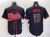 Men's Cincinnati Reds #19 Joey Votto Black 2023 City Connect Cool Base Stitched Jersey,baseball caps,new era cap wholesale,wholesale hats